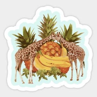 Giraffe Vintage Design Sticker